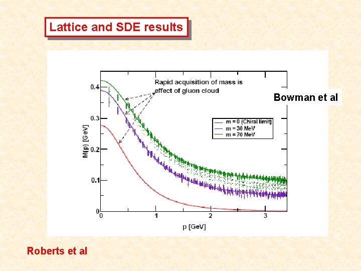 Lattice and SDE results Bowman et al Roberts et al 