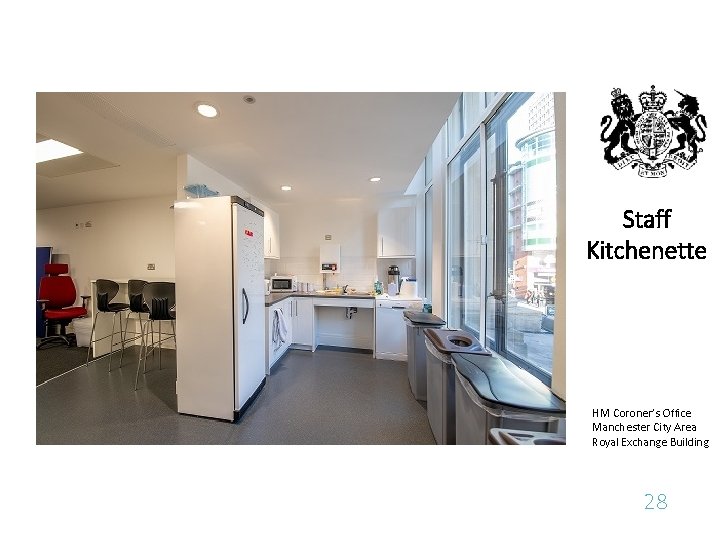 Staff Kitchenette HM Coroner’s Office Manchester City Area Royal Exchange Building 28 