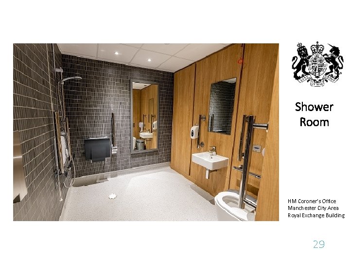 Shower Room HM Coroner’s Office Manchester City Area Royal Exchange Building 29 