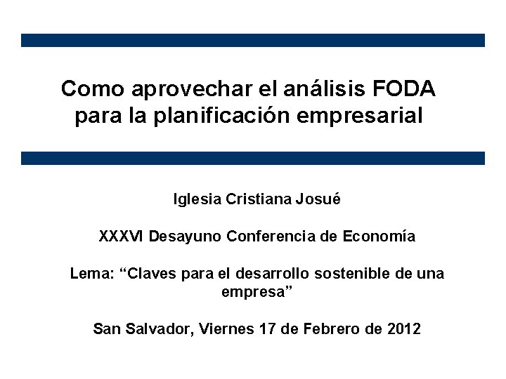 Como aprovechar el anlisis FODA para la planificacin