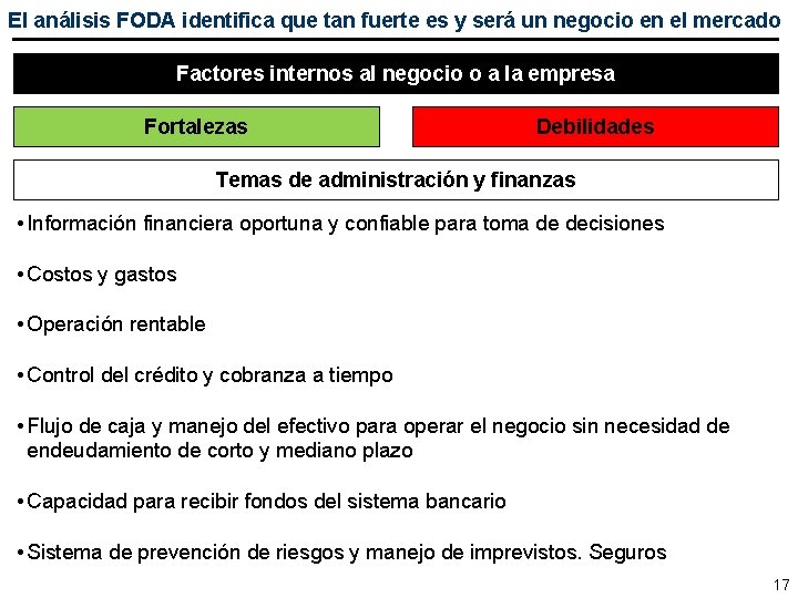 El análisis FODA identifica que tan fuerte es y será un negocio en el