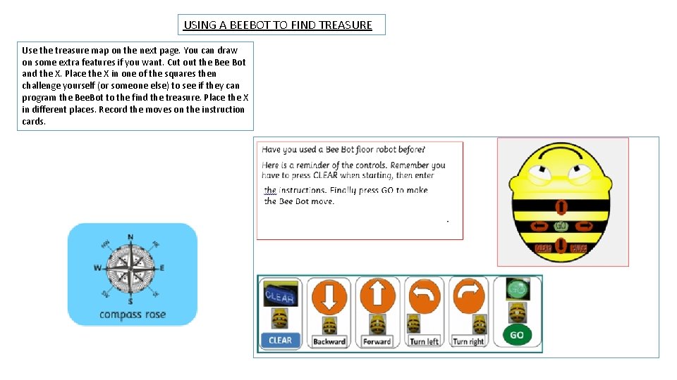 USING A BEEBOT TO FIND TREASURE Use the treasure map on the next page.