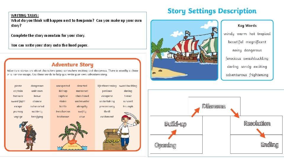 WRITING TASKS: What do you think will happen next to Benjamin? Can you make