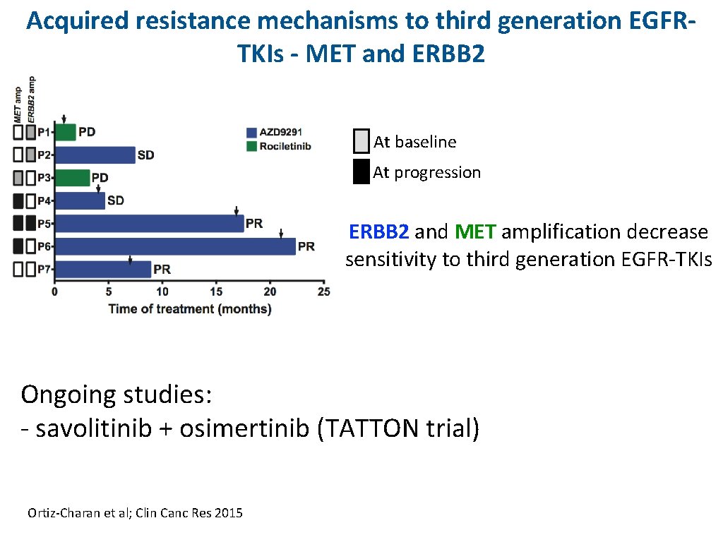 Acquired resistance mechanisms to third generation EGFRTKIs - MET and ERBB 2 At baseline