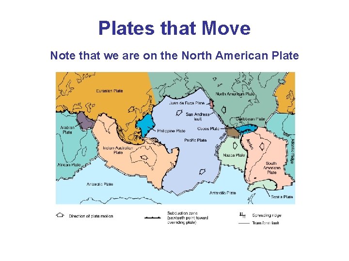 Plates that Move Note that we are on the North American Plate 