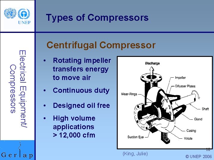 Types of Compressors Electrical Equipment/ Compressors Centrifugal Compressor • Rotating impeller transfers energy to