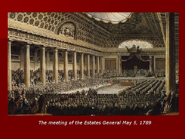The meeting of the Estates General May 5, 1789 