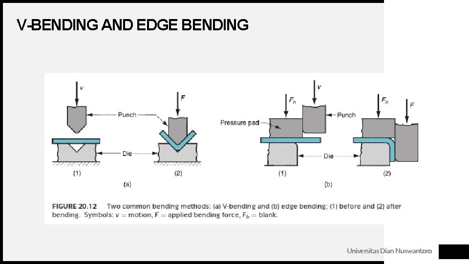 V-BENDING AND EDGE BENDING Universitas Dian Nuswantoro 