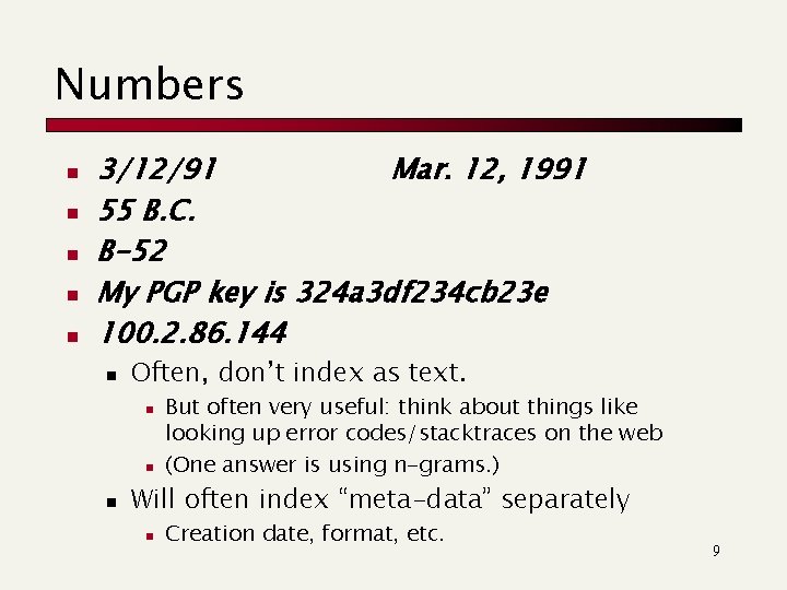 Numbers n n n 3/12/91 Mar. 12, 1991 55 B. C. B-52 My PGP