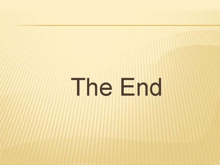 The End 