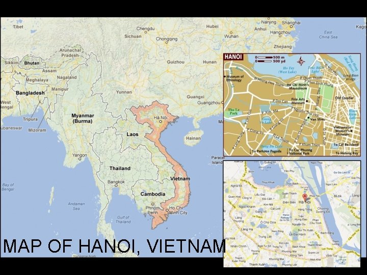 MAP OF HANOI, VIETNAM 