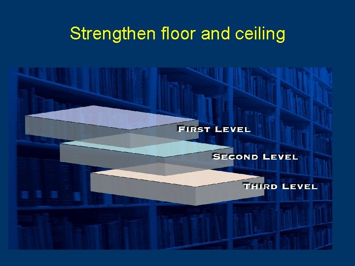 Strengthen floor and ceiling 