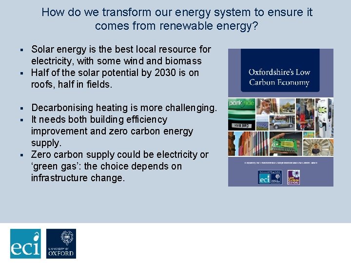 How do we transform our energy system to ensure it comes from renewable energy?