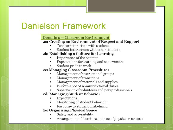 Danielson Framework 