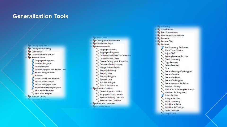 Generalization Tools 