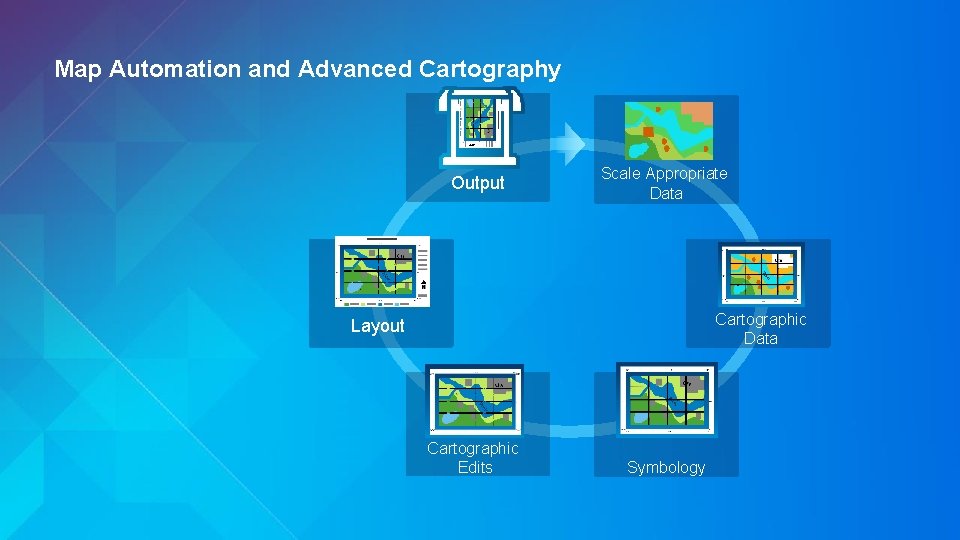 Map Automation and Advanced Cartography Output Scale Appropriate Data Cartographic Data Layout Cartographic Edits