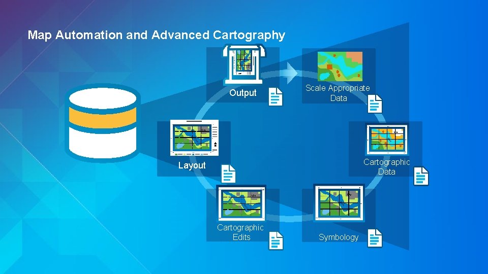 Map Automation and Advanced Cartography Output Scale Appropriate Data Cartographic Data Layout Cartographic Edits