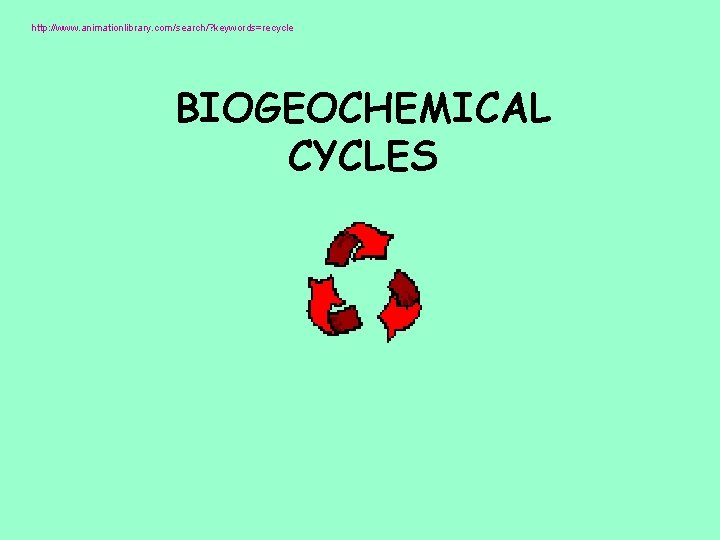 http: //www. animationlibrary. com/search/? keywords=recycle BIOGEOCHEMICAL CYCLES 