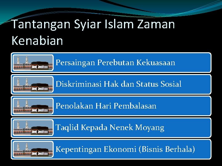 Tantangan Syiar Islam Zaman Kenabian Persaingan Perebutan Kekuasaan Diskriminasi Hak dan Status Sosial Penolakan