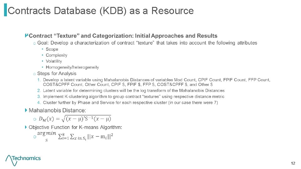 Contracts Database (KDB) as a Resource } 12 