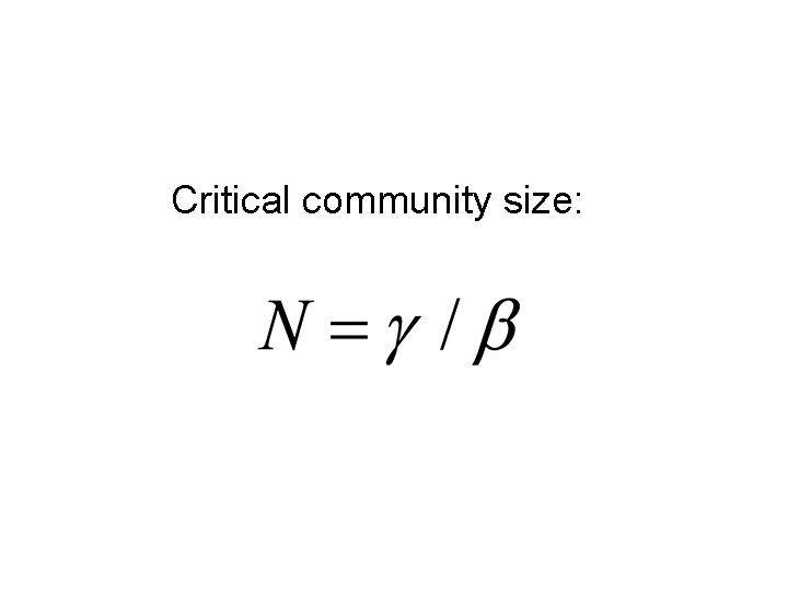 Critical community size: 