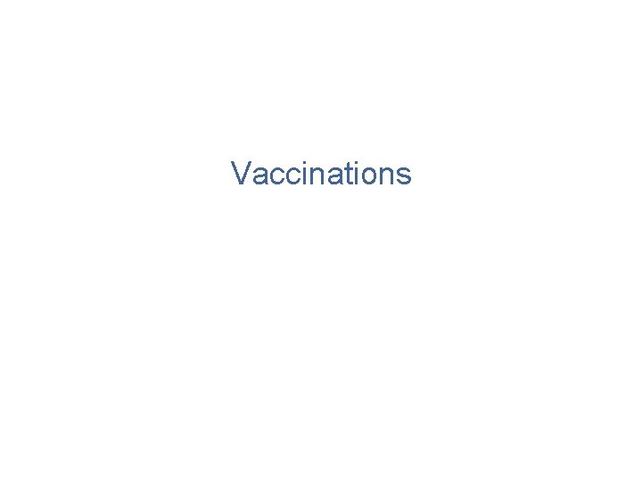 Vaccinations 