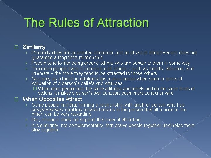 The Rules of Attraction � Similarity › Proximity does not guarantee attraction, just as