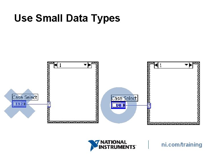 Use Small Data Types ni. com/training Use Small Data Types ni. com/training