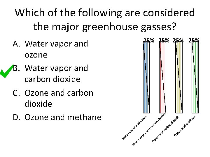 Which of the following are considered the major greenhouse gasses? ha et m d