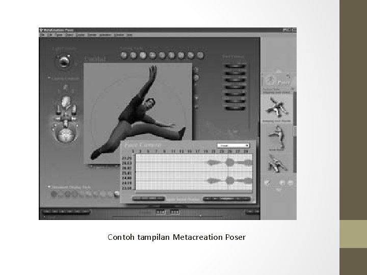 Contoh tampilan Metacreation Poser 