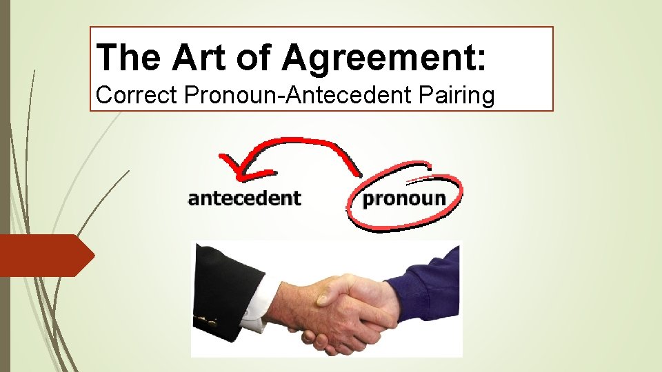 The Art of Agreement: Correct Pronoun-Antecedent Pairing 