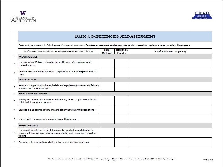 MCH Leadership Competencies 