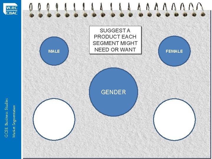 MALE SUGGEST A PRODUCT EACH SEGMENT MIGHT NEED OR WANT Market Segmentation GCSE Business MALE SUGGEST A PRODUCT EACH SEGMENT MIGHT NEED OR WANT Market Segmentation GCSE Business