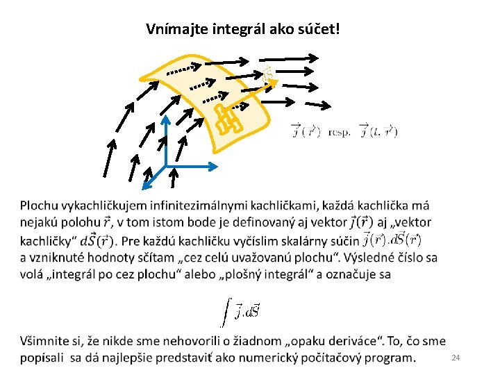 Vnímajte integrál ako súčet! 24 