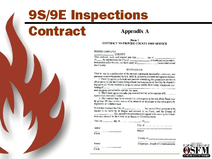 9 S/9 E Inspections Contract 9 S/9 E Inspections Contract