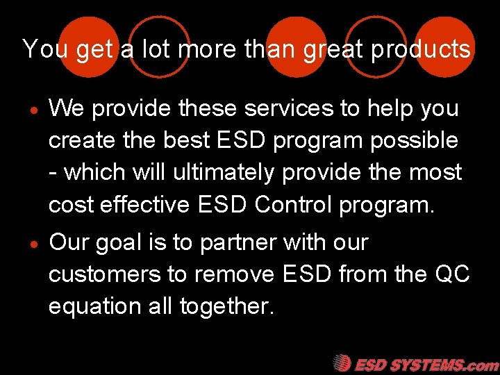 You get a lot more than great products We provide these services to help