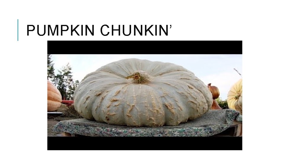 PUMPKIN CHUNKIN’ 