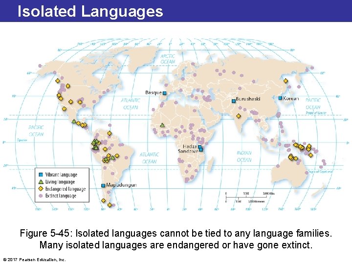 Isolated Languages Figure 5 -45: Isolated languages cannot be tied to any language families.
