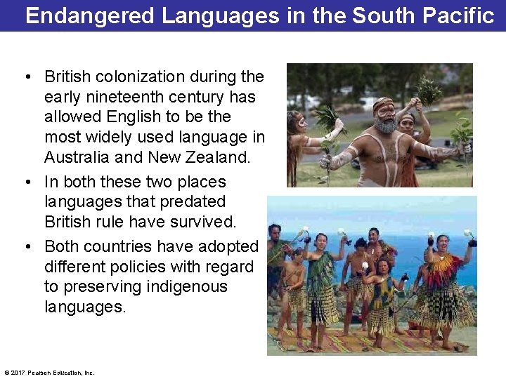 Endangered Languages in the South Pacific • British colonization during the early nineteenth century