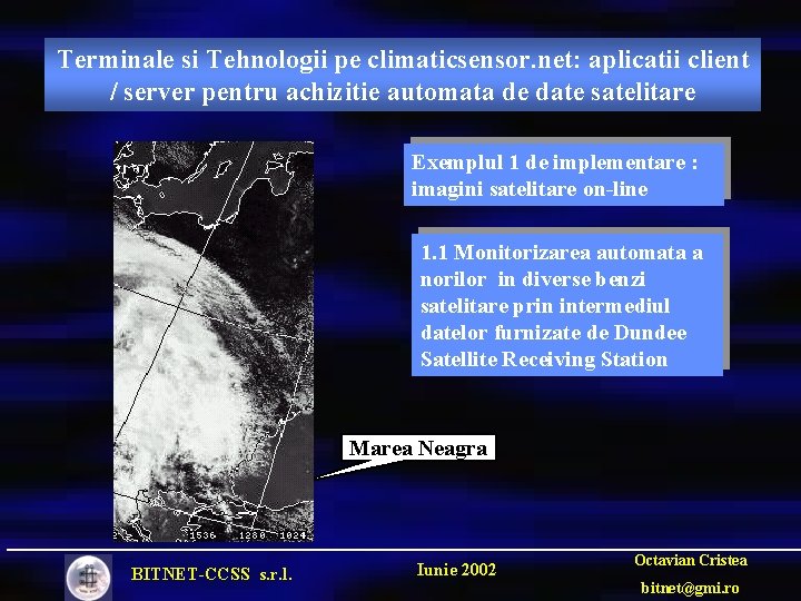 Terminale si Tehnologii pe climaticsensor. net: aplicatii client / server pentru achizitie automata de