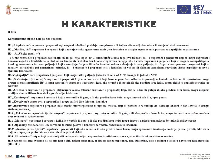 H KARAKTERISTIKE H KARAKTERISTIKE