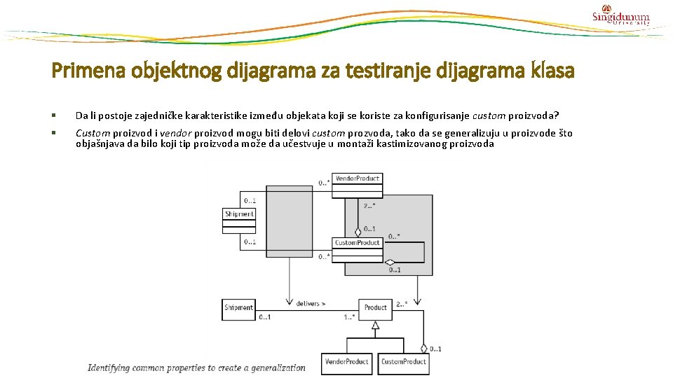 Primena objektnog dijagrama za testiranje dijagrama klasa Da li postoje zajedničke karakteristike između objekata