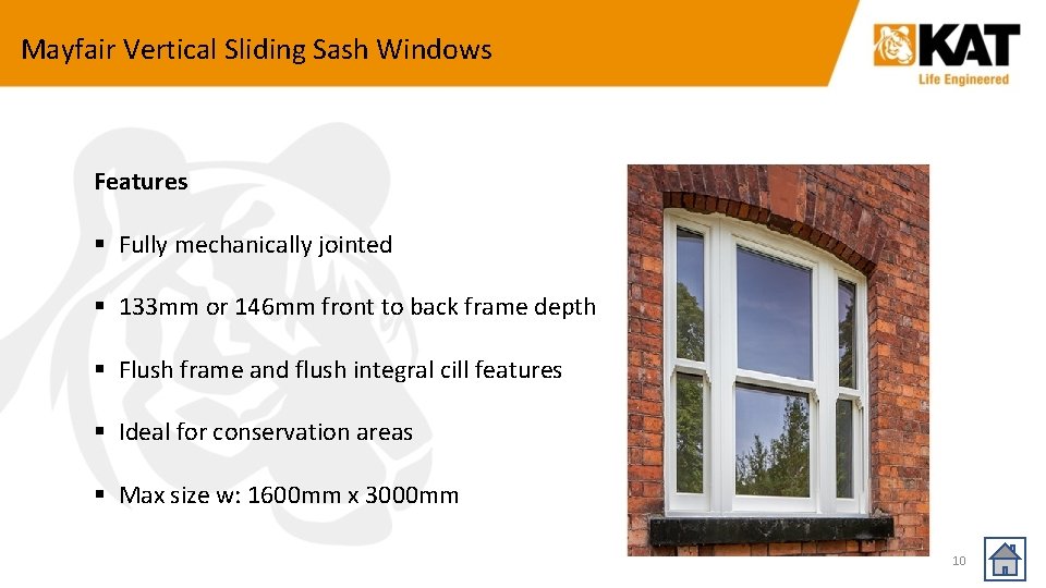 Mayfair Vertical Sliding Sash Windows Features § Fully mechanically jointed § 133 mm or