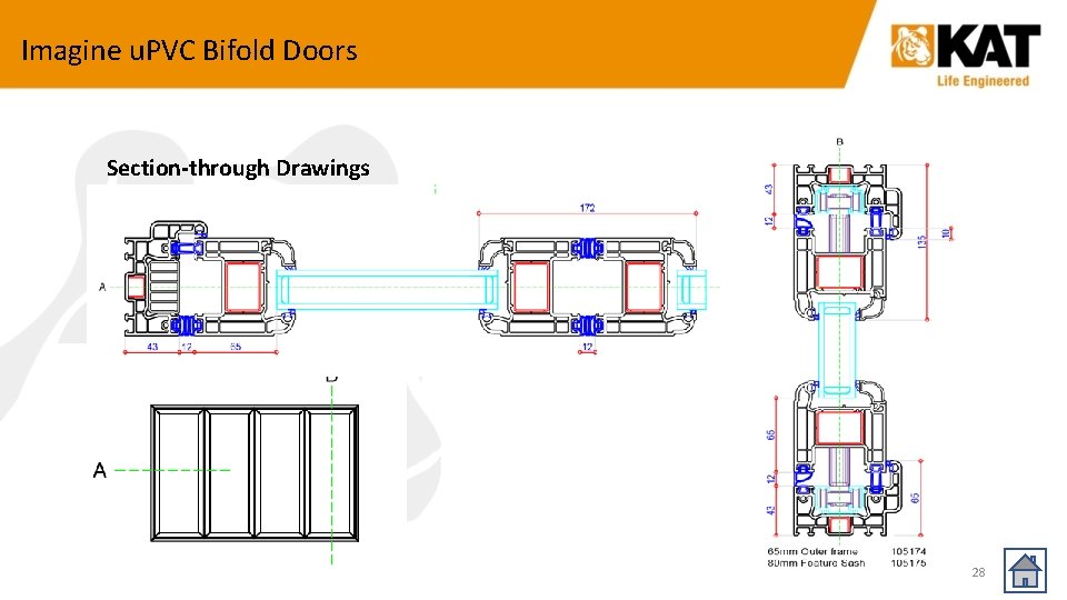Imagine u. PVC Bifold Doors Section-through Drawings 28 