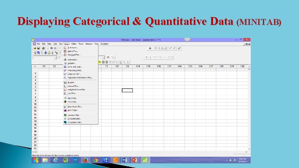 Displaying Categorical & Quantitative Data (MINITAB) 