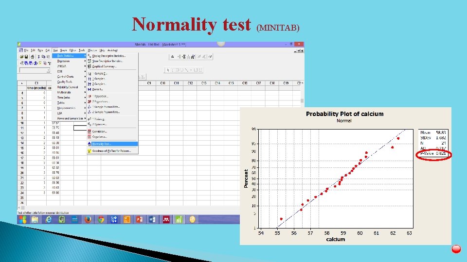 Normality test (MINITAB) 