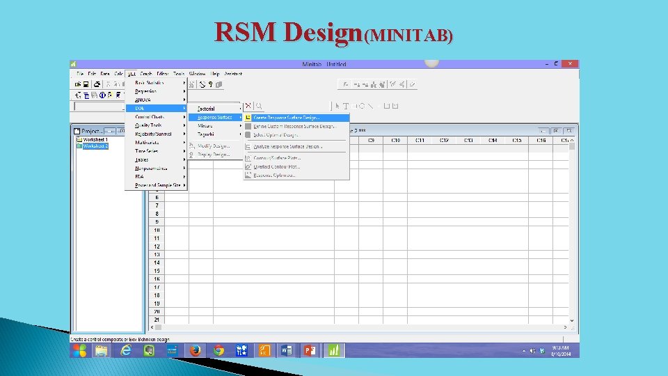 RSM Design(MINITAB) 