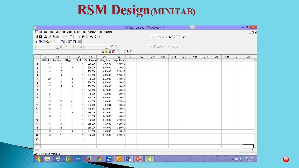 RSM Design(MINITAB) 