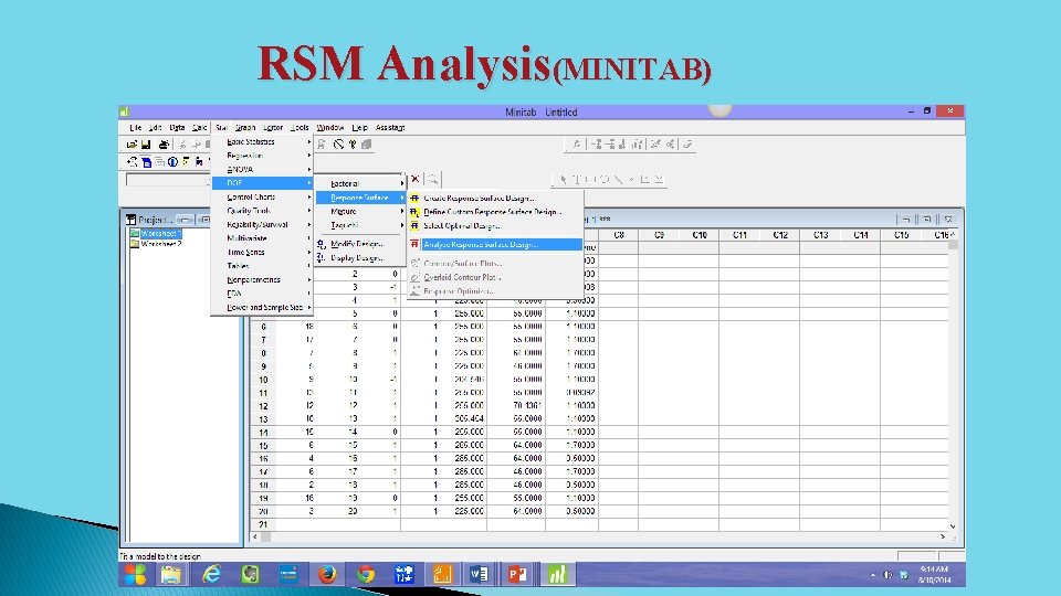 RSM Analysis(MINITAB) 