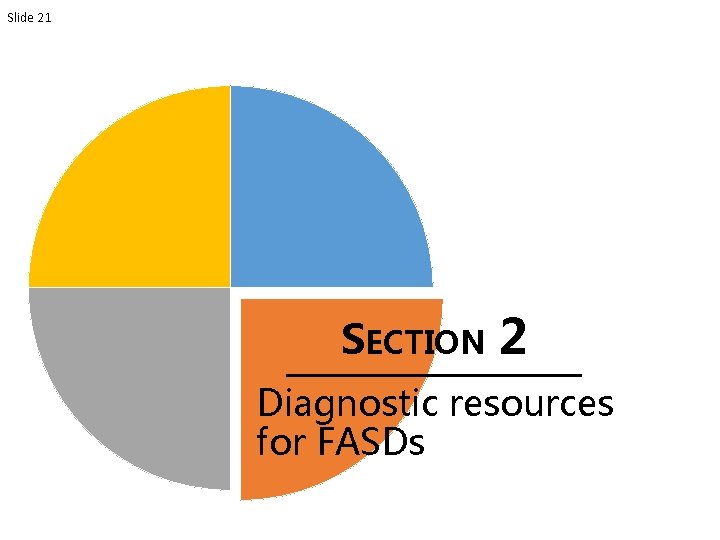 Slide 21 SECTION 2 Diagnostic resources for FASDs 